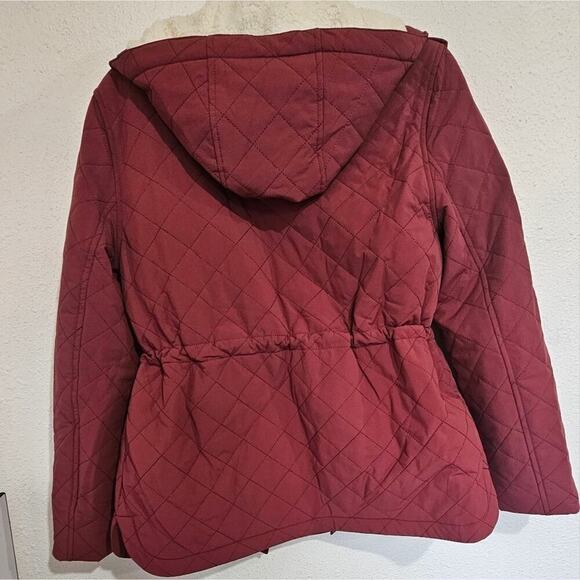 Eden Society Quilted Jacket with Sherpa Lining, Red, Size Small NWOT - Picture 7 of 9